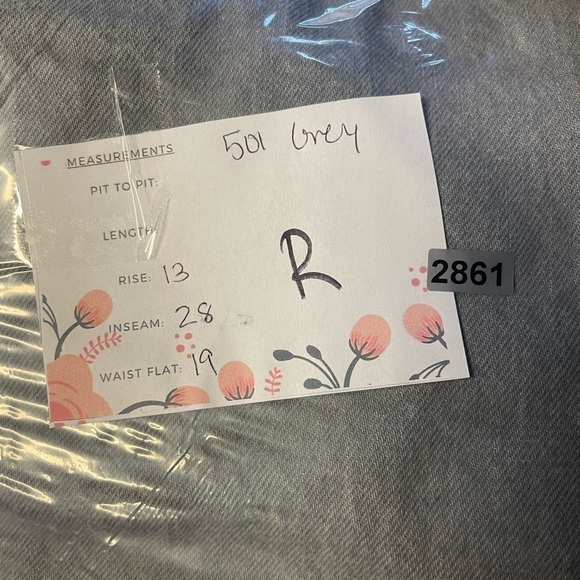 Levis 501 grey button fly straight leg denim jean - Picture 4 of 4